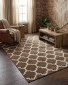 Lattice Gardens Collection Area Rug -  Bloomfield (Brown) Rectangle Brown  lifestyle 10