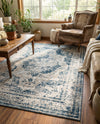 Riviera Elegance Collection Area Rug -  Menton (Blue) Rectangle Blue  lifestyle 13