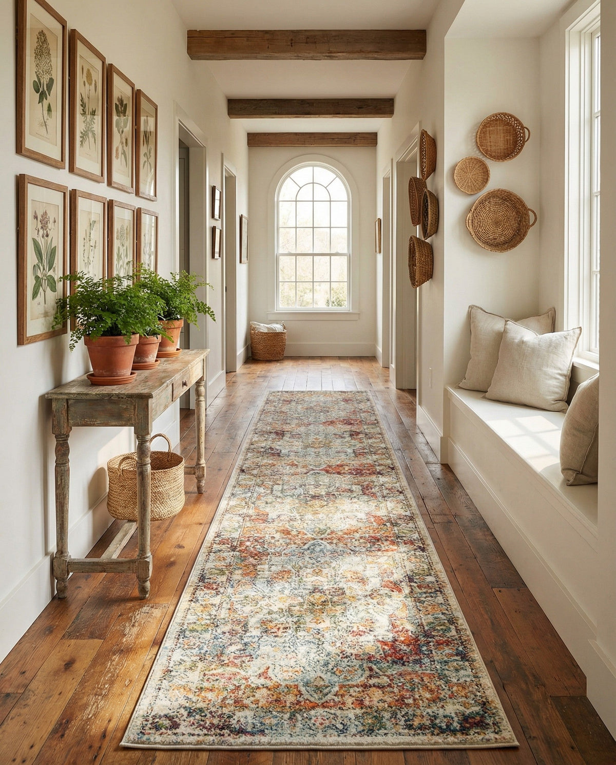 Savannah Soiree Collection Area Rug -  Everglade (Ivory) Runner Ivory  lifestyle 101