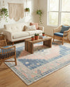 Savannah Series Collection Area Rug -  Augusta (French Blue) Rectangle French Blue  lifestyle 19