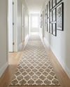 Lattice Gardens Collection Area Rug -  Bloomfield (Light Brown) Runner Light Brown  lifestyle 61