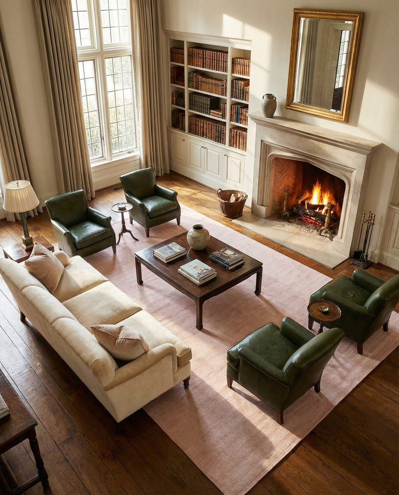Berkshire Estate Collection Area Rug - Windsor (English Rose) Rectangle English Rose  lifestyle 5