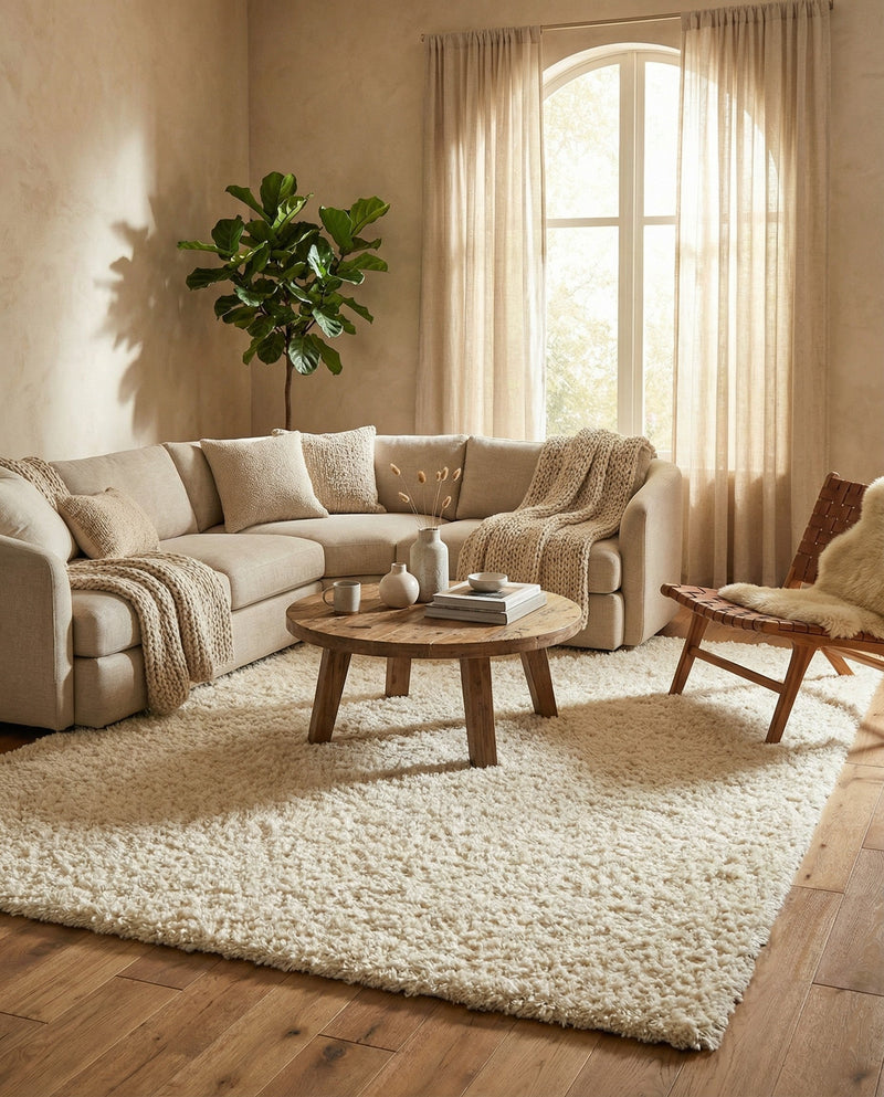 Eternal Plush Oasis Collection Area Rug -  Tranquility (Pearl) Rectangle Pearl  lifestyle 22