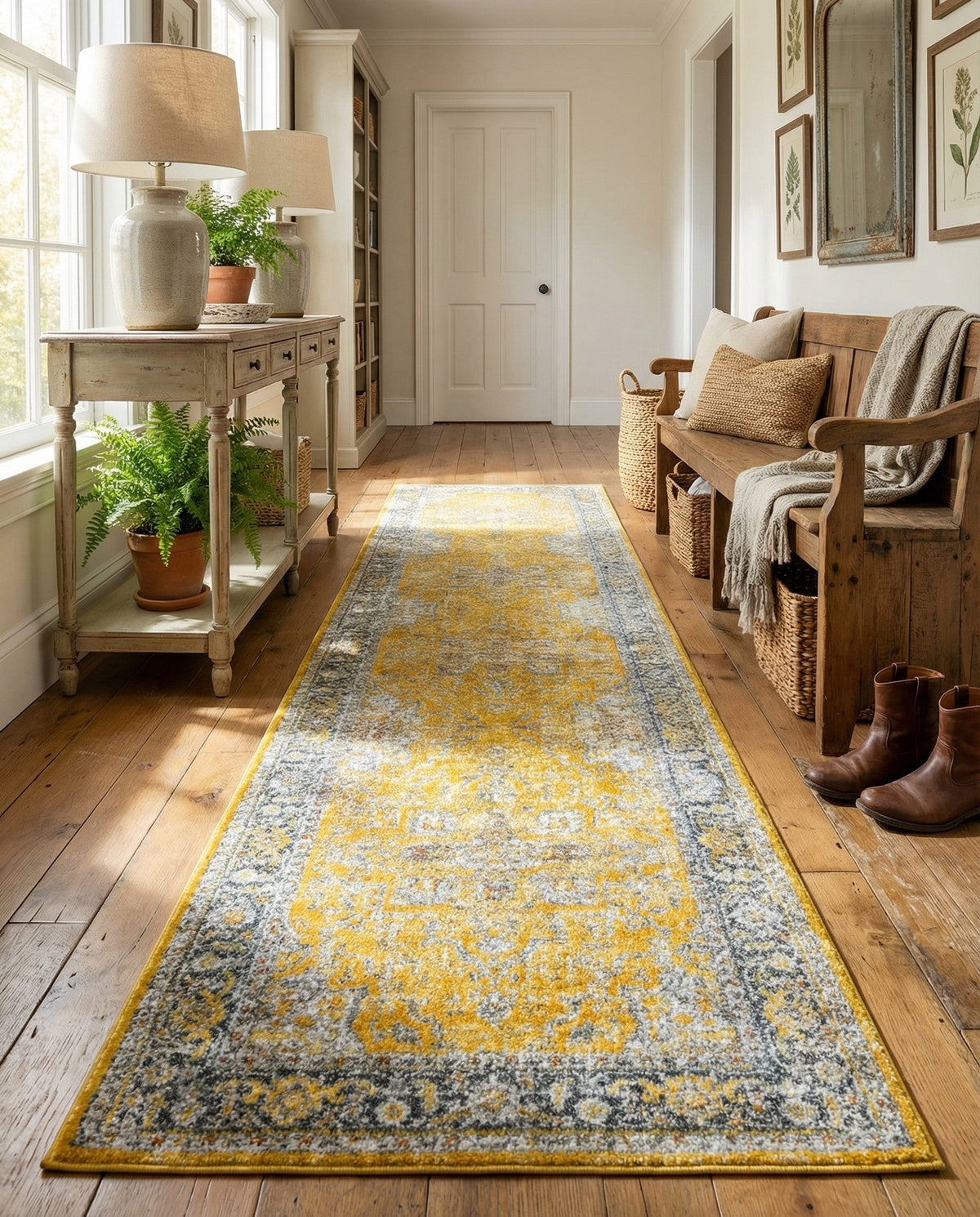 Caribbean Breeze Collection Area Rug -  Andros Runner Yellow  lifestyle 152