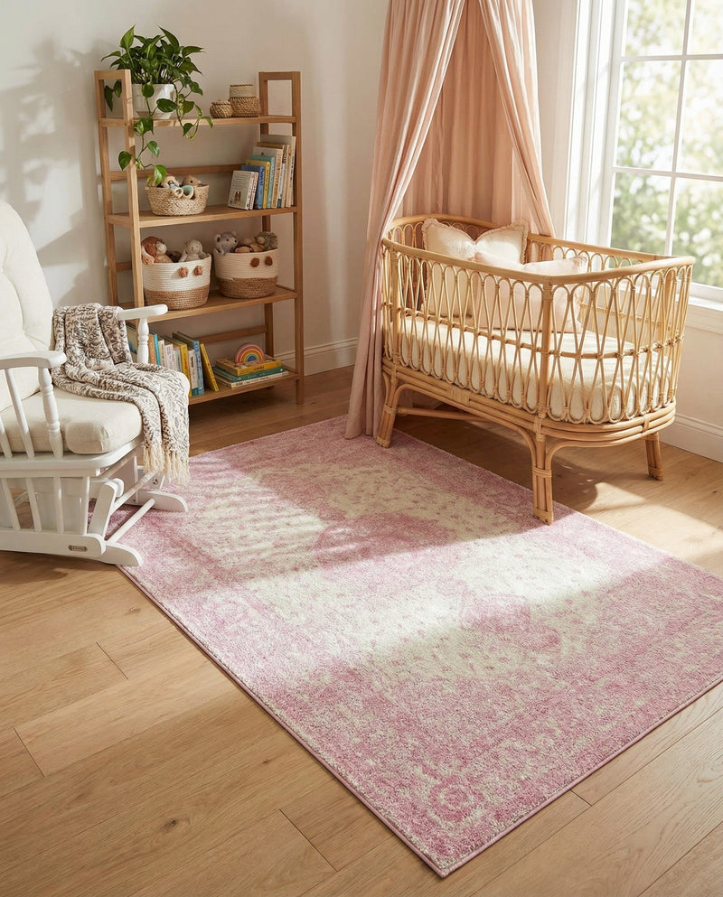 Dover Terrace Collection Area Rug - Marina (Pink) Rectangle Pink  lifestyle 23