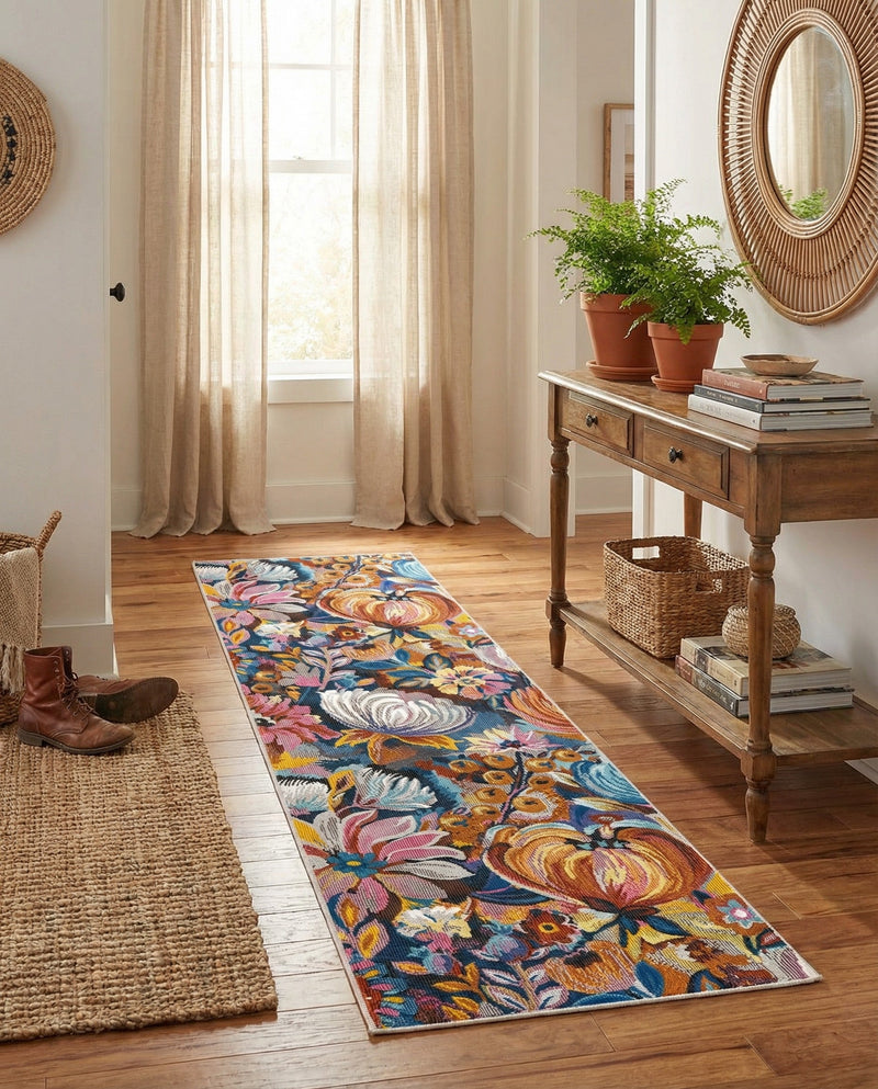 Meadow Breeze Collection Area Rug -  Daffodil Runner Multi  lifestyle 22