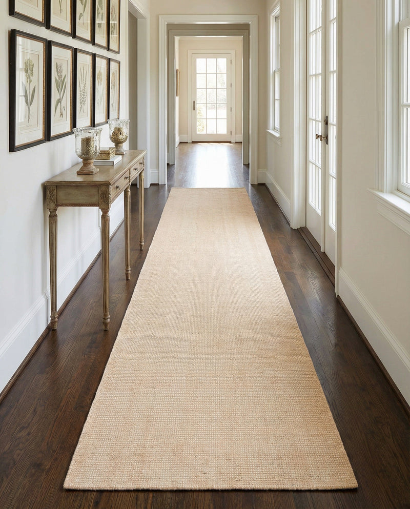 Berkshire Estate Collection Area Rug - Windsor (Oat Beige) Runner Oat Beige  lifestyle 21