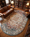 Savannah Soiree Collection Area Rug -  Everglade (Multi) Oval Multi  lifestyle 76