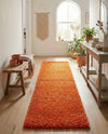 Plush Oasis Collection Area Rug - Serenity (Tiger Orange) Runner Tiger Orange  lifestyle 76