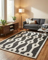 Monochrome Collection Area Rug -  Marble Rectangle Gray  lifestyle 10