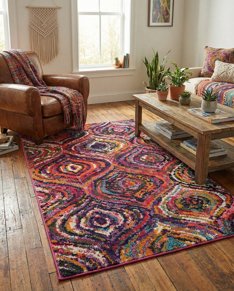 Marrakesh Elegance Collection Area Rug -  Bahia Rectangle Multi  lifestyle 5