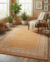 Soho Elegance Collection Area Rug -  Mercer (Orange) Rectangle Orange  lifestyle 5