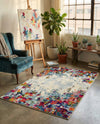 Chromatic Oasis Collection Area Rug -  Blush Rectangle Multi  lifestyle 24