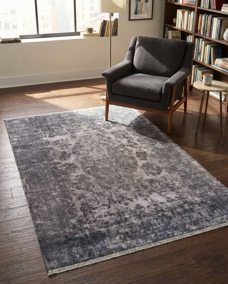 Bazaar Chic Collection Area Rug -  Asilah Rectangle Gray and Blue  lifestyle 10