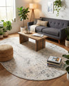 Aegean Elegance Collection Area Rug -  Paros Oval Gray  lifestyle 78
