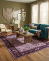 Horizon Collection Area Rug -  Apex (Purple) Rectangle Purple  lifestyle 27