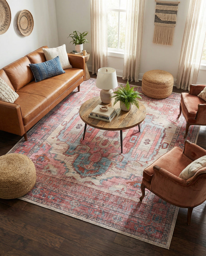 Zahara Oasis Collection Area Rug - Sahara Rectangle Beige  lifestyle 23