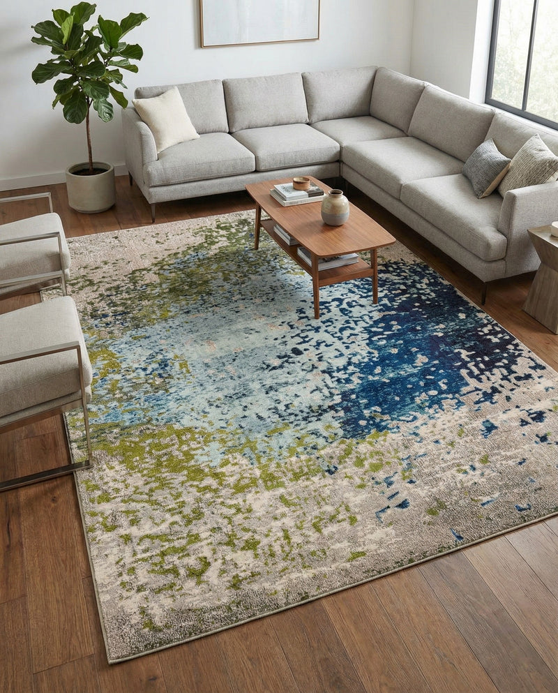 Marrakesh Elegance Collection Area Rug -  Boujad Rectangle Blue  lifestyle 32