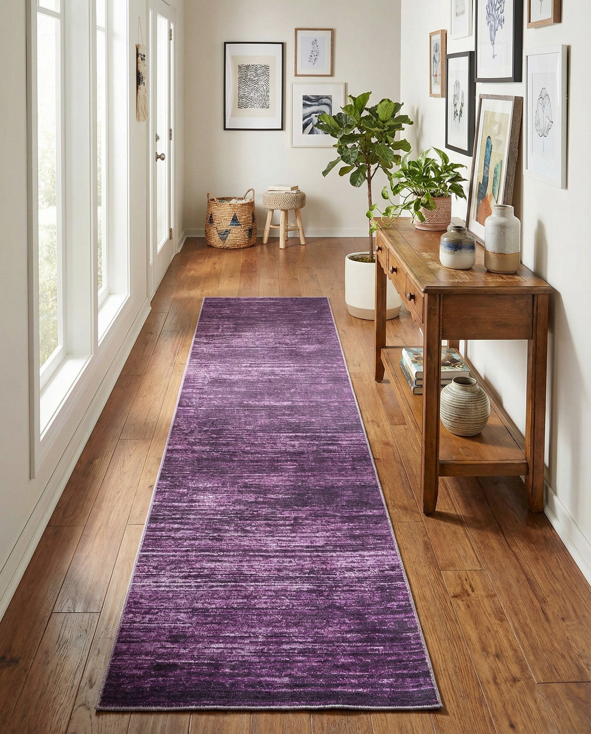 Sahara Essence Collection Area Rug - Oasis (Purple) Runner Purple  lifestyle 77