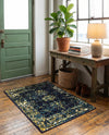 Riviera Elegance Collection Area Rug - Antibes (Navy Blue) Rectangle Navy Blue  lifestyle 19