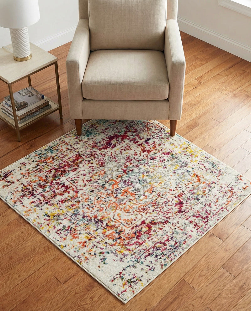 Georgetown Rugs Collection Area Rug - Dupont (Light Multi) Square Light Multi  lifestyle 64