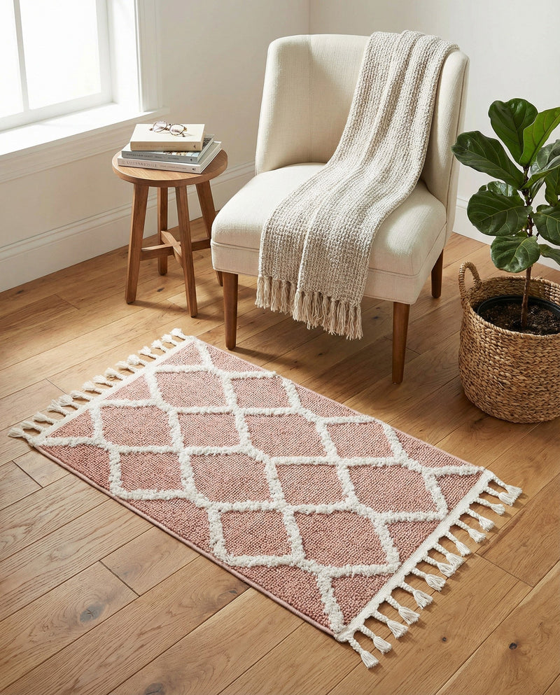 Sahara Chic Collection Area Rug -  Tuareg Rectangle Pink  lifestyle 40