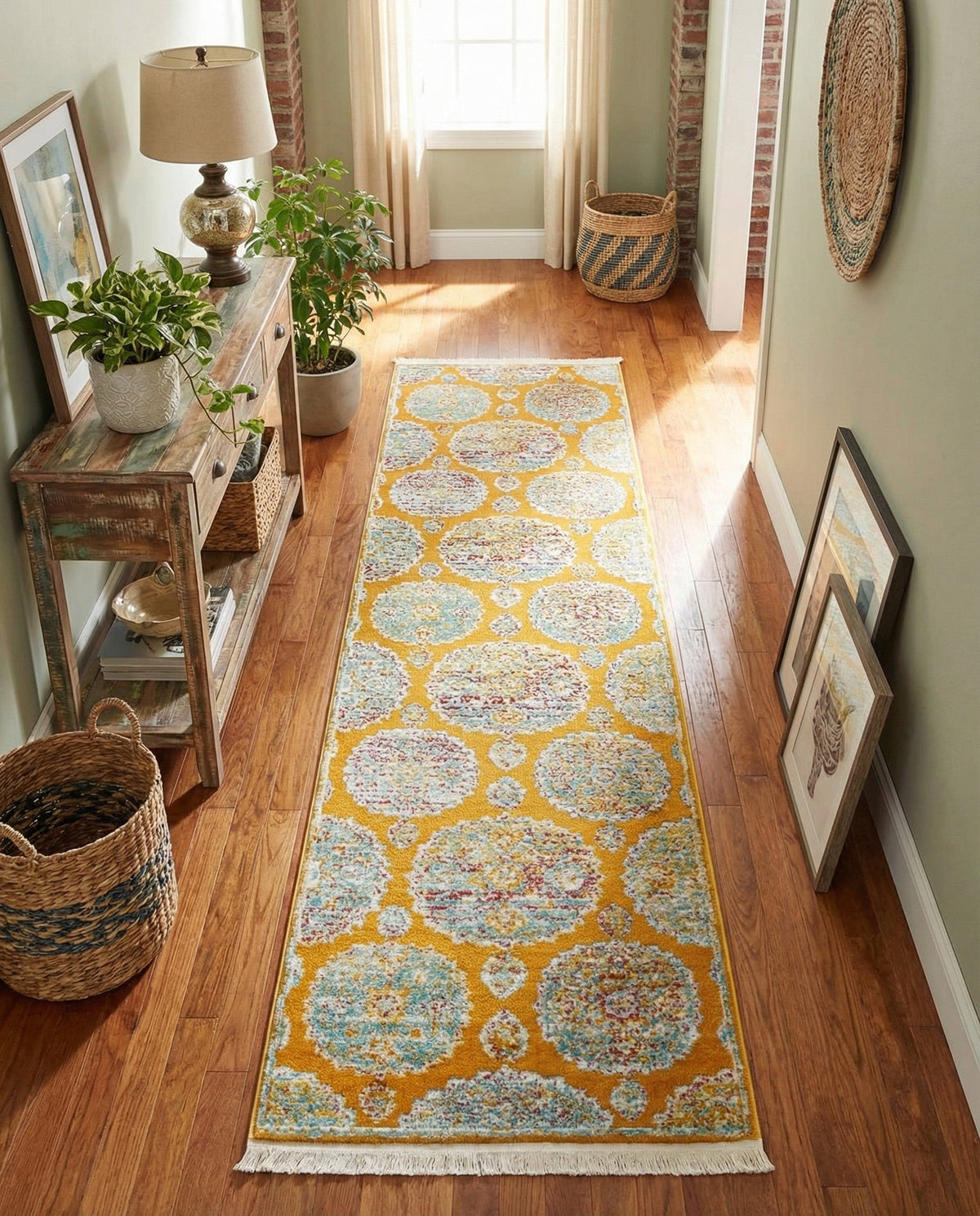 Arcadia Rugs Collection Area Rug -  Atlantis (Orange) Runner Orange  lifestyle 80
