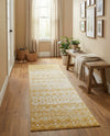 Mediterranean Lattice Collection Area Rug -  Casablanca (Ivory and Yellow) Runner Ivory and Yellow  lifestyle 83