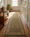 Jaipur Elegance Collection Area Rug -  Nahargarh (Green) Runner Green  lifestyle 69