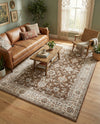 Savannah Elegance Collection Area Rug - Augusta (Brown) Rectangle Brown  lifestyle 11