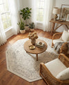 Savannah Soiree Collection Area Rug -  Everglade (White) Octagon White  lifestyle 65