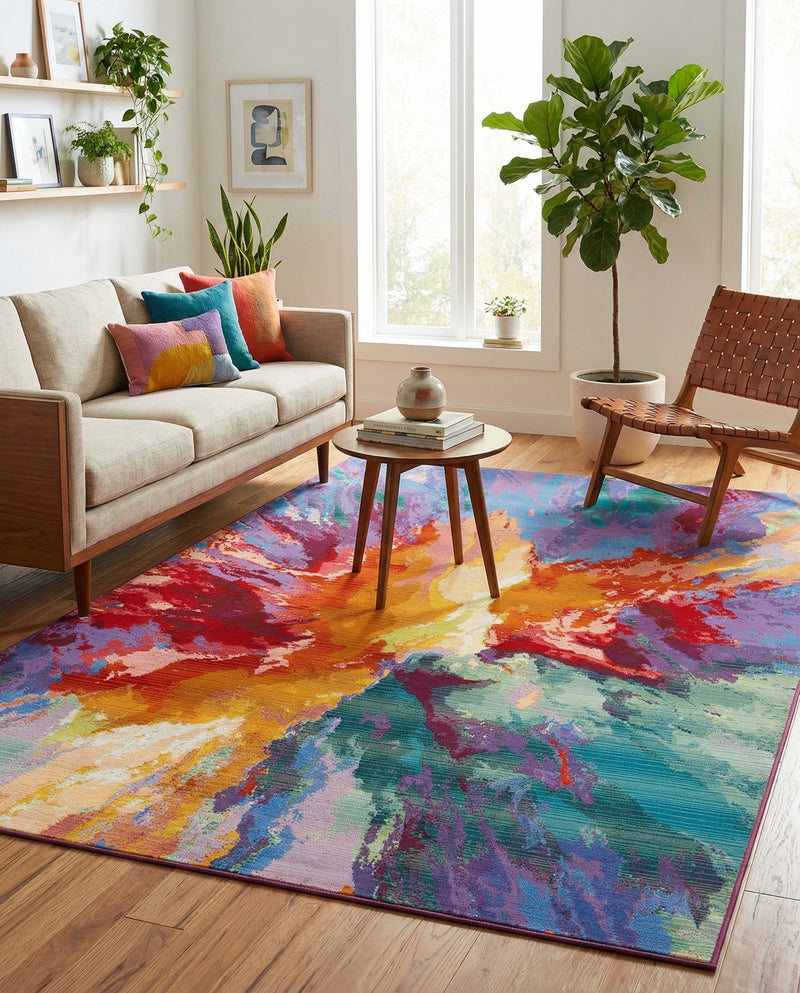 Urban Terrace Collection Area Rug -  Laneway Rectangle Multi  lifestyle 28