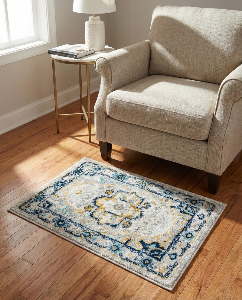 Parisian Elegance Collection Area Rug - Versailles (Gray) Rectangle Gray  lifestyle 9