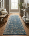 Riviera Elegance Collection Area Rug - Antibes (Blue) Runner Blue  lifestyle 72