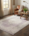 Rustic Charm Revival Collection Area Rug -  Meadowland Rectangle Purple  lifestyle 17