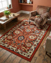 Tabriz Tapestry Collection Area Rug - Sahand (Terracotta) Rectangle Terracotta  lifestyle 11