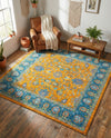 Casablanca Tapestry Collection Area Rug -  Marrakech (Sunshine Yellow) Square Sunshine Yellow  lifestyle 46