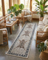 Savannah Sojourn Collection Area Rug -  Masai Runner Gray and Ivory  lifestyle 53