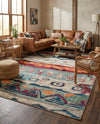 Colorburst Oasis Collection Area Rug -  Lagoon Rectangle Multi  lifestyle 9