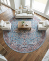 Zahara Oasis Collection Area Rug -  Casablanca Round Blue  lifestyle 58