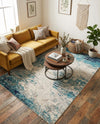 Colorburst Oasis Collection Area Rug -  Tropic Rectangle Blue  lifestyle 15