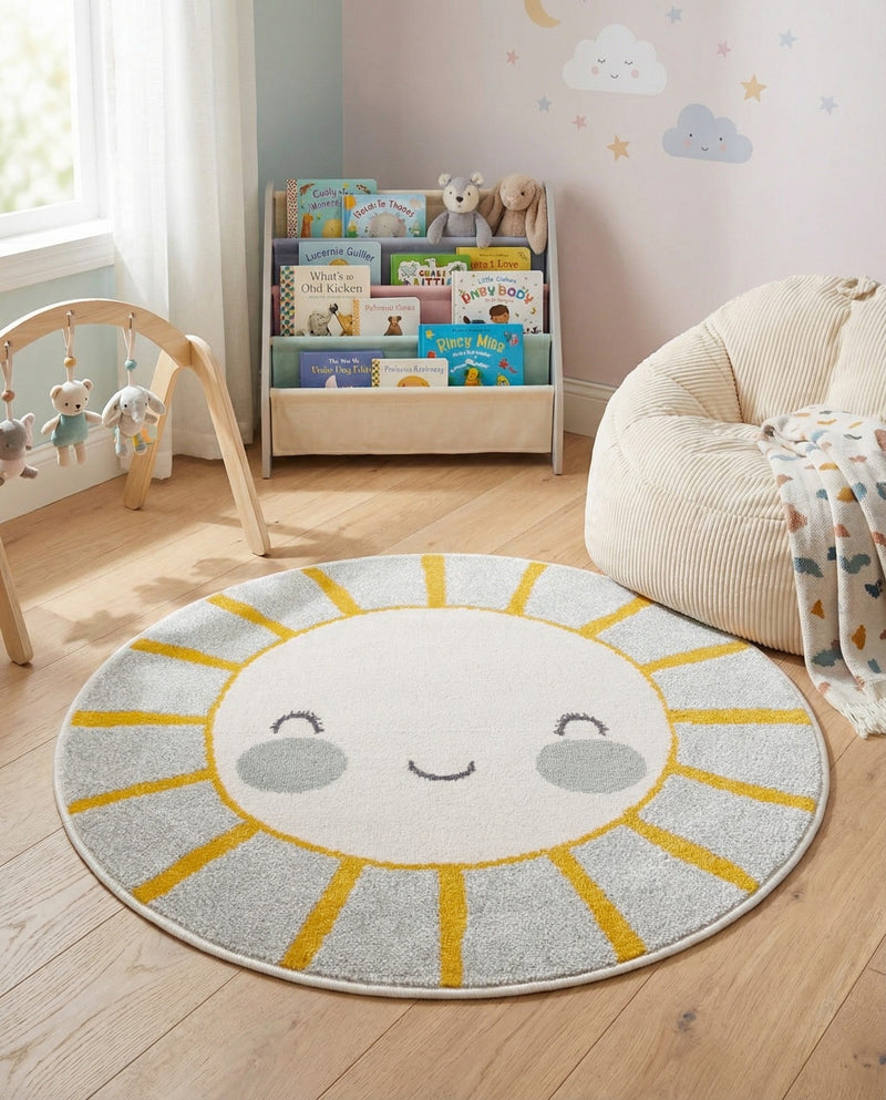 Wonder Tykes Collection Area Rug -  Twirl Round Gray  lifestyle 3