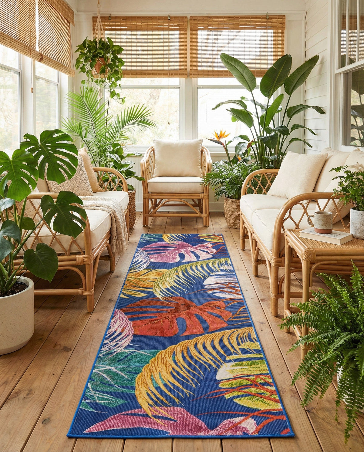 Meadow Breeze Collection Area Rug -  Clover Runner Multi  lifestyle 158