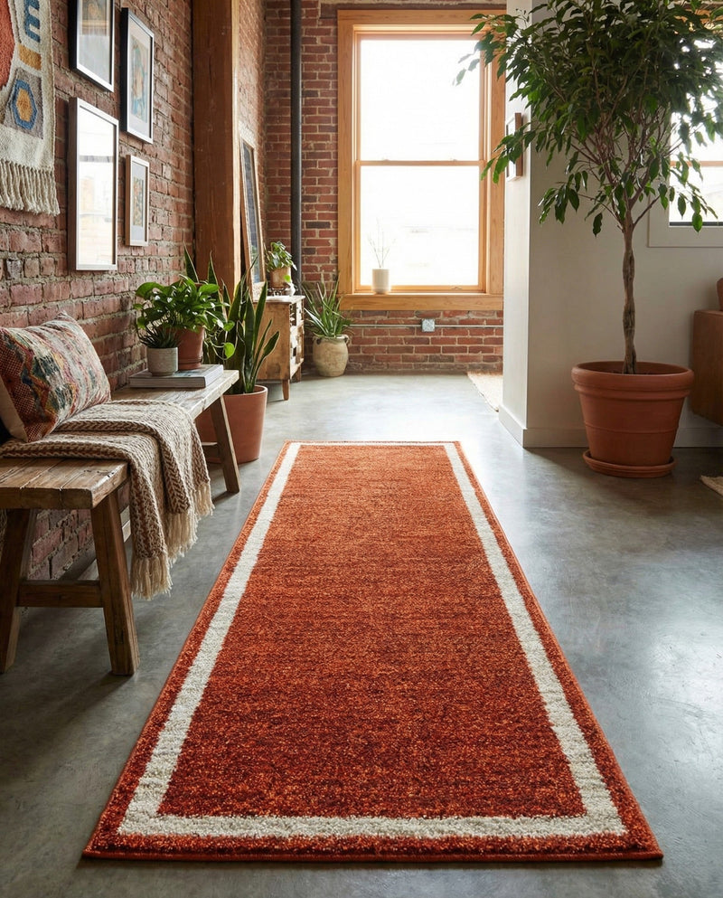 Studio Haven Collection Area Rug -  Alcove (Terracotta) Runner Terracotta  lifestyle 49