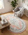 Beverly Grove Collection Area Rug -  Fairfax (Rose) Oval Rose  lifestyle 67