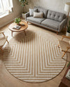 Urban Terrace Collection Area Rug -  Astoria (Taupe) Round Taupe  lifestyle 52