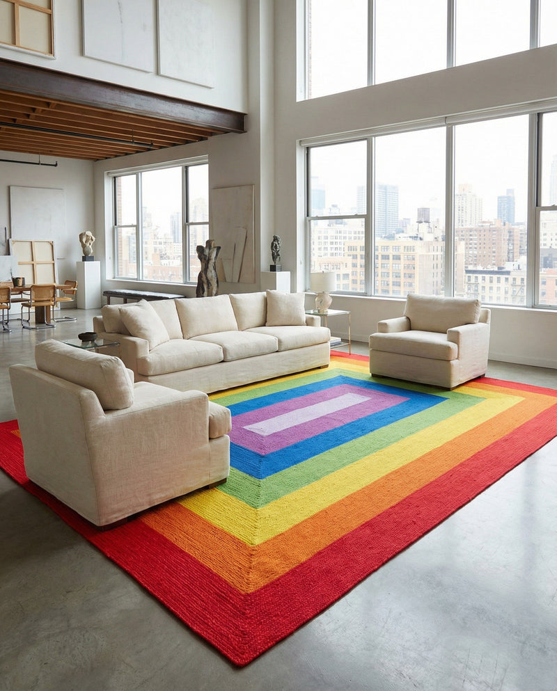Sunset Isle Wool Braids Collection Area Rug - Paradise Rectangle Multi  lifestyle 19