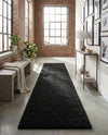 Plush Oasis Collection Area Rug - Serenity (Jet Black) Runner Jet Black  lifestyle 57
