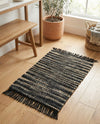 Savannah Jute Collection Area Rug - Nantucket Rectangle Navy Blue and Ivory  lifestyle 46