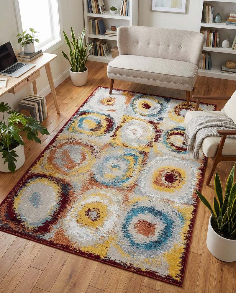 Aegean Elegance Washables Collection Area Rug -  Rhodes Rectangle Multi  lifestyle 20